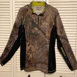 Realtree Pullover Camo Shirt Scent-Factor Size M